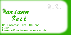 mariann keil business card